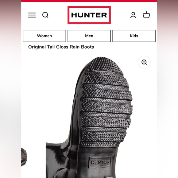 Hunter Women's Original Tall Gloss Rain Boots size 6 black - Picture 7 of 16